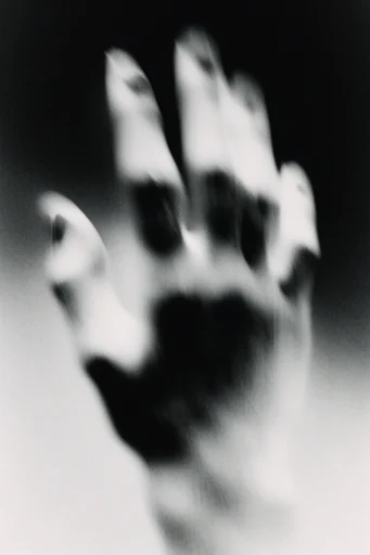 Haunting Pictorialist Noir style reference image — heavy film grain