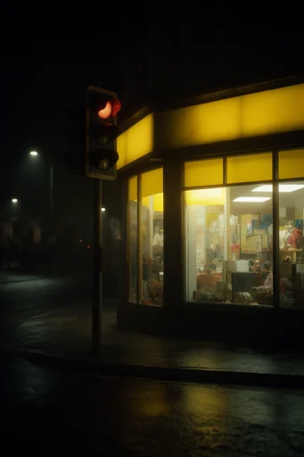 Cinematic Nocturnal Solitude style reference image — neo-noir aesthetic