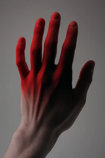 Avant-Garde Crimson Noir style reference image — deep crimson and black palette