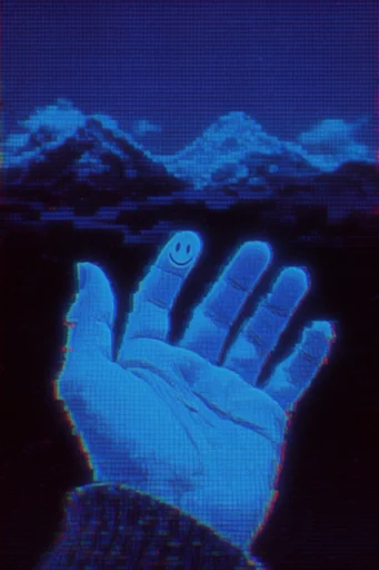 Analog Glitch Melancholy style reference image — analog glitch art