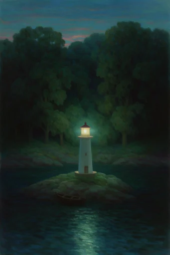 Mystical Folk Surrealism style reference image — stylized organic forms