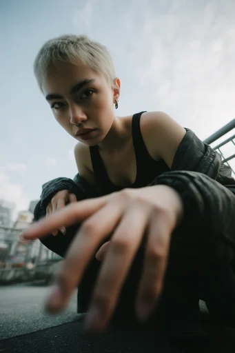 Cinematic Urban Youth style reference image — film grain texture