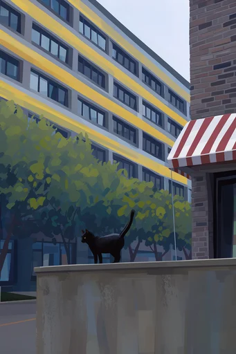Graphic Gouache Illustrative style reference image — urban illustrative style