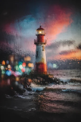 Refractive Glitch Impressionism style reference image — digital glitch decay