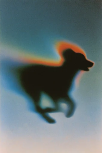 Spectral Glitch Aura style reference image — spray paint halo