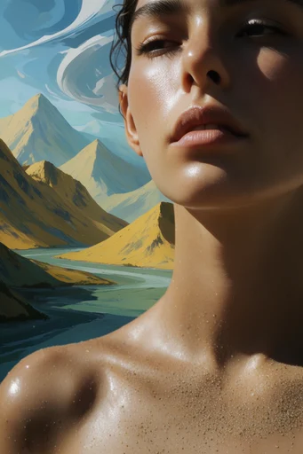 Luminous Coastal Macro style reference image — extreme macro beauty photography