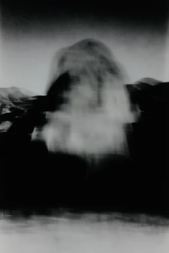 Spectral Kinetic Noir style reference image — high-contrast monochrome