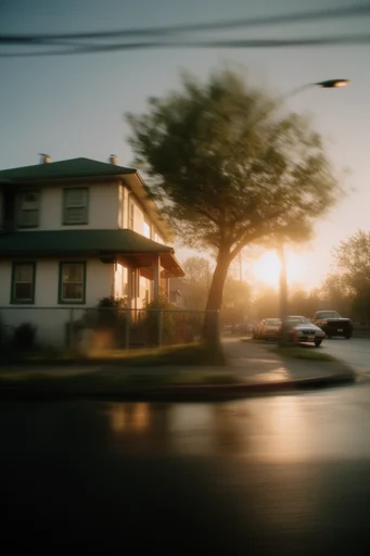 Kinetic Amber Nocturne style reference image — motion blur