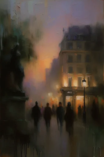 Textured Impressionist Atmosphere style reference image — heavy impasto oil painting