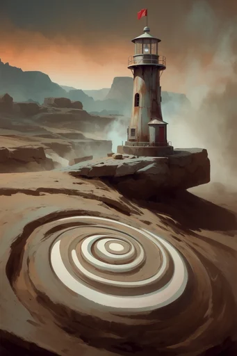 Dust-Worn Esoteric Futurism style reference image — muted earth tones