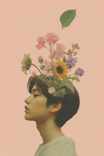 Surreal Botanical Archive style reference image — whimsical narrative