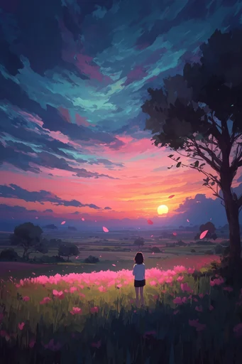 Vibrant Painterly Horizons style reference image — thick impasto texture
