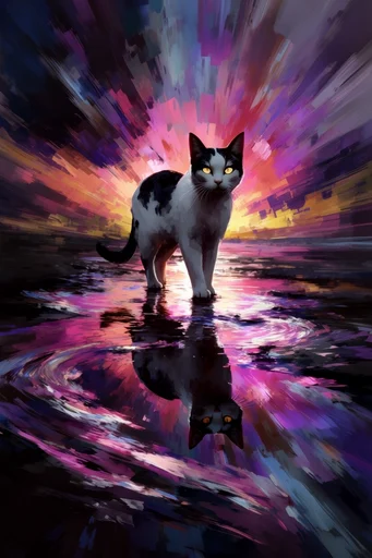 Luminous Neon Impressionism style reference image — surreal urban impressionism