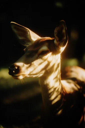 Cinematic Golden Chiaroscuro style reference image — analog film grain