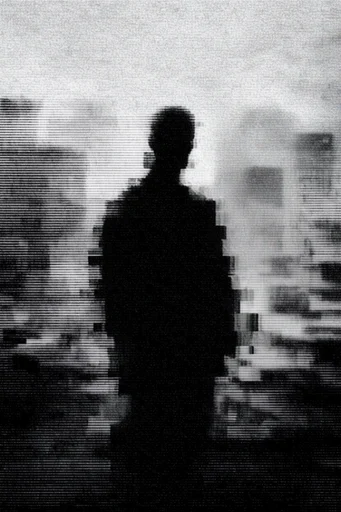 Monochrome Analog Decay style reference image — high-contrast monochrome