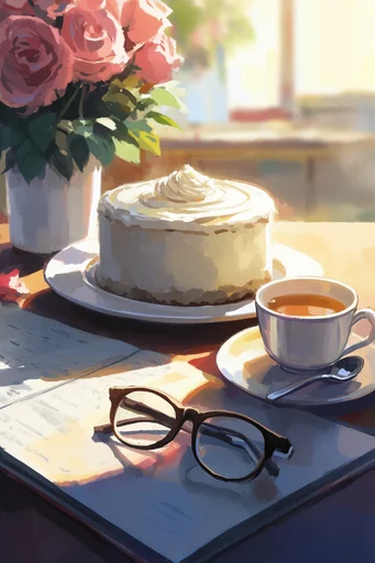 Luminous Painterly Anime style reference image — nostalgic slice of life