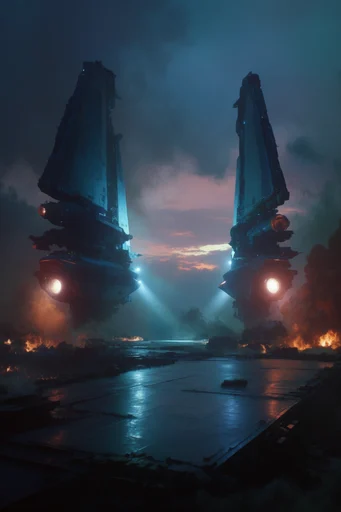 Cinematic Atmospheric Decay style AI image example 2