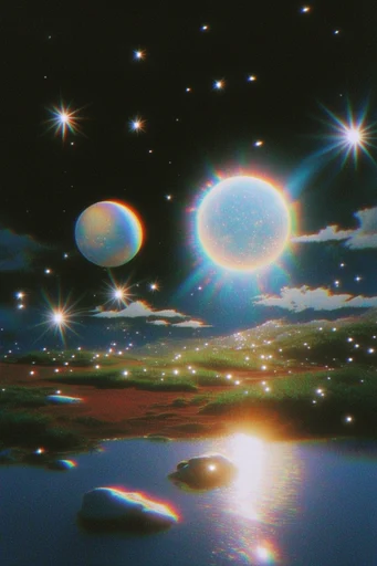 Ethereal Neon Retro-Cosmos style AI image example 2