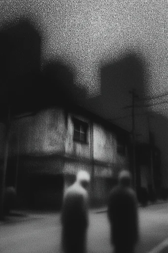 Raw Noir Atmospheric style reference image — high-contrast monochrome