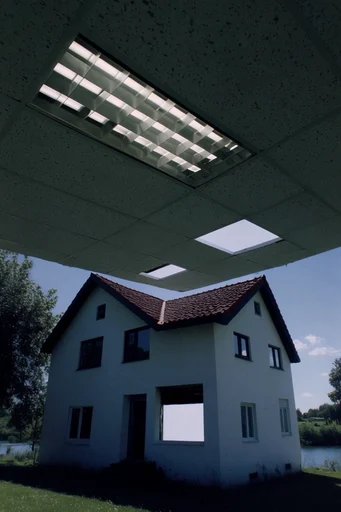 Liminal Surrealist Distortion style reference image — fisheye lens distortion