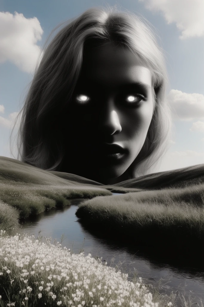 Spectral Monochrome Noir style AI image example 2