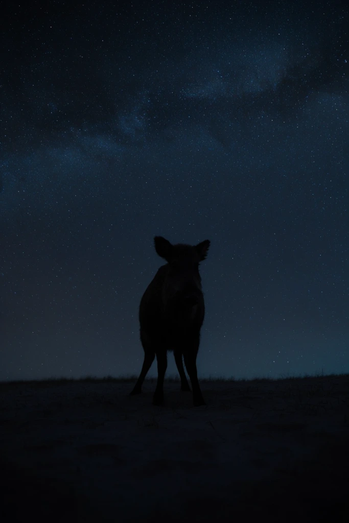 Nocturnal Celestial Minimalism style AI image example 3