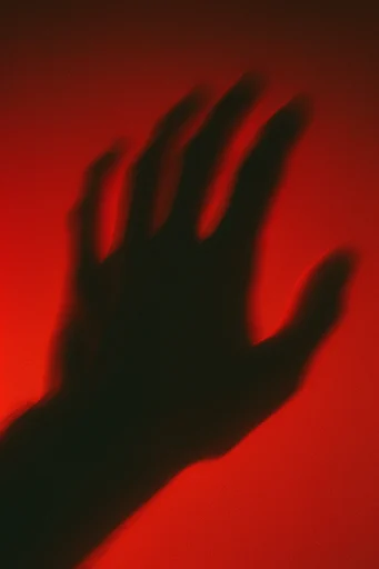 Crimson Kinetic Noir style reference image — intentional motion blur