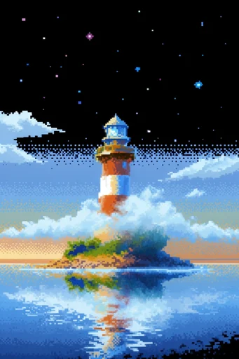 Neon Retro Pixel-Cosmos style reference image — cosmic space background