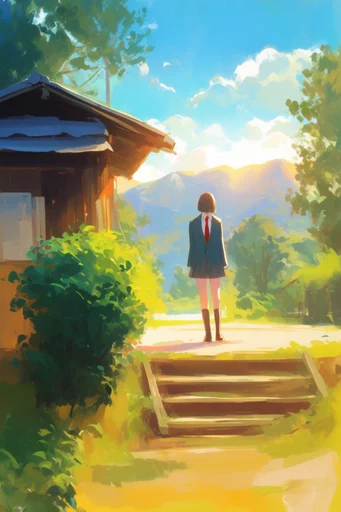 Luminous Painterly Anime style reference image — painterly digital art