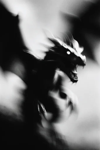 Spectral Kinetic Noir style reference image — motion blur