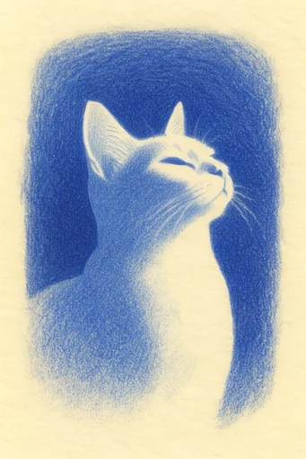 Monochromatic Negative Space style reference image — hand-drawn tactile aesthetic