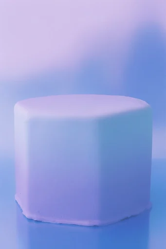 Ethereal Refracted Gradient style reference image — moody blue and amber