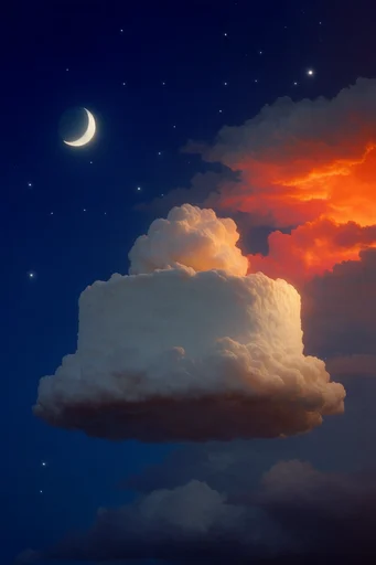 Cosmic Twilight Surrealism style reference image — dreamlike atmosphere