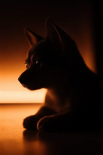 Amber Minimalist Noir style reference image — chiaroscuro lighting