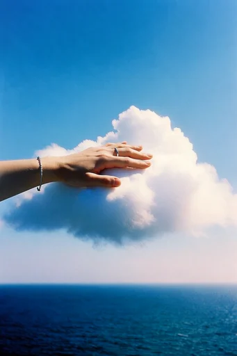Ethereal Surreal Minimalism style reference image — sharp natural sunlight