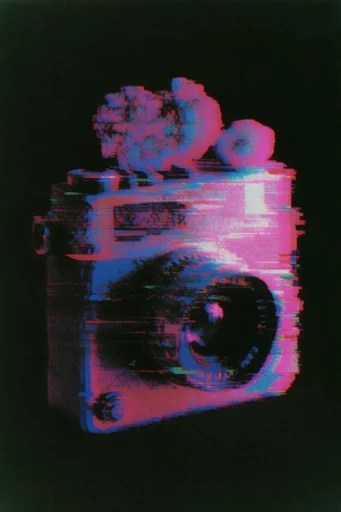 Distorted Analog Noir style reference image — analog glitch art