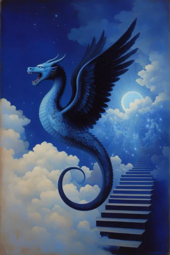 Celestial Surrealist Oil style reference image — starlit void
