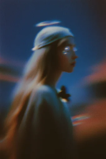 Luminous Analog Glitch moodboard — generate AI images in this style