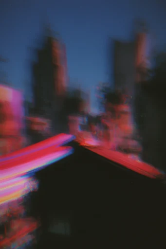 Luminous Chromatic Dissolution style reference image — bioluminescent light trails
