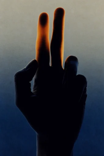 Cinematic Noir Surrealism style reference image — graphic silhouette