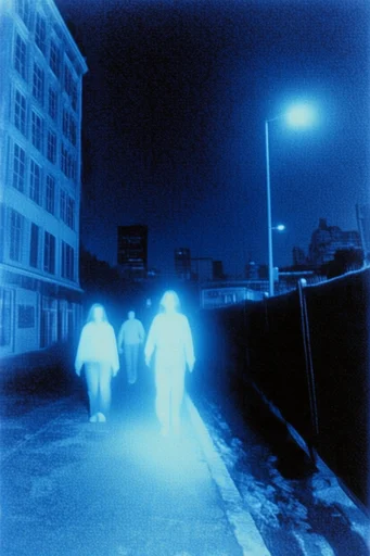 Nocturnal Ethereal Cyan style reference image — bioluminescent cyan glow