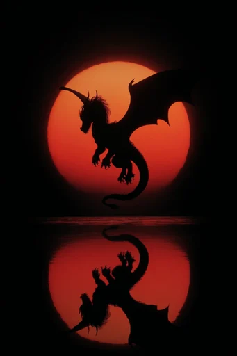 Crimson Solar Noir style reference image — heavy film grain