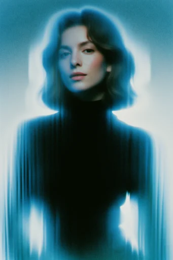 Ethereal Glitch Minimalist style reference image — high contrast