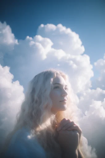 Ethereal Cloud Surrealism style reference image — sculptural cloud textures