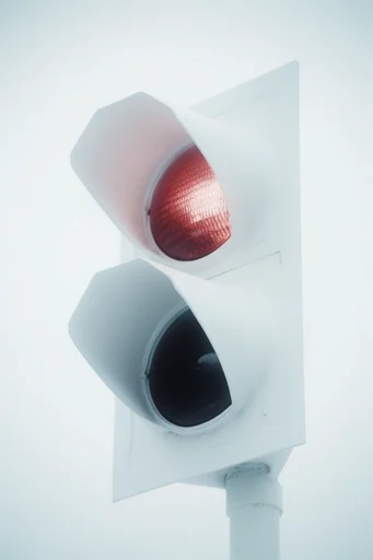 Clinical Surreal Minimalism style reference image — sterile white environment