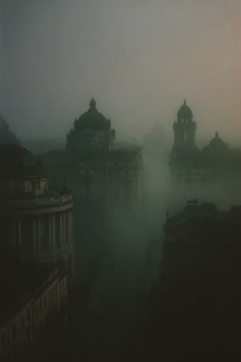 Ethereal Gothic Tonalism style reference image — aged canvas grain