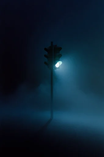 Cinematic Cobalt Chiaroscuro style reference image — high contrast silhouette