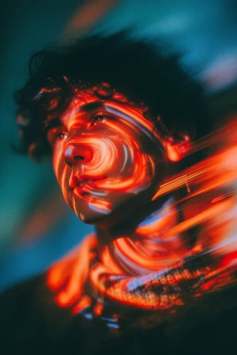 Luminous Kinetic Fluidity moodboard — generate AI images in this style