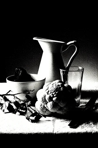 Gritty Chiaroscuro Noir style reference image — extreme chiaroscuro