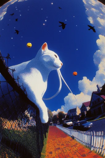 Surreal Retro-Futurist Distortion style AI image example 3